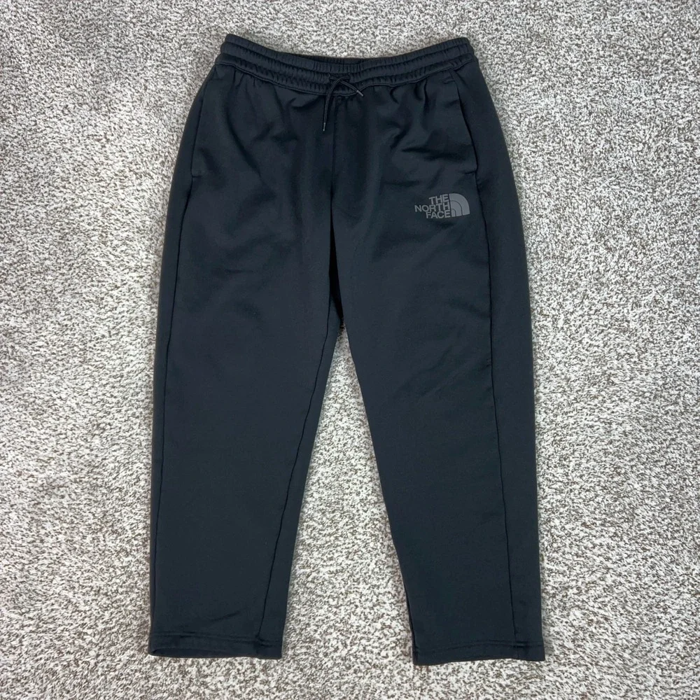 North Face Pants Mens Large Black Fleece Drawstring Athletic Joggers Hiking Gorp